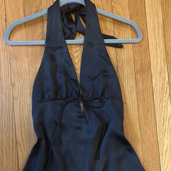DONATING SOON Black Princess Polly Halter Dress - Picture 2 of 3